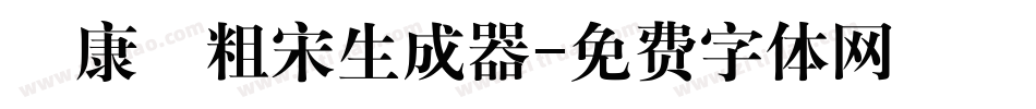 華康儷粗宋生成器字体转换