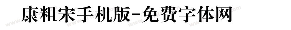 華康粗宋手机版字体转换