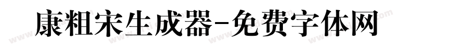 華康粗宋生成器字体转换