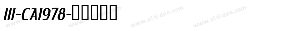 111-CAI978字体转换