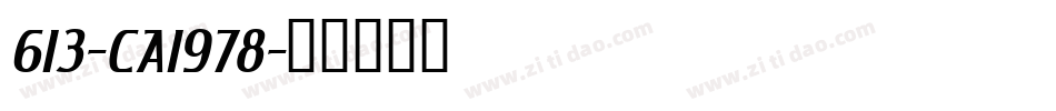 613-CAI978字体转换