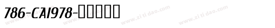 786-CAI978字体转换