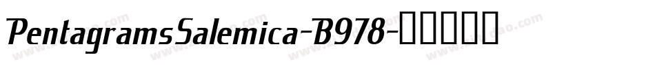 PentagramsSalemica-B978字体转换