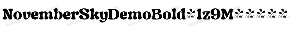 NovemberSkyDemoBold-1z9M字体转换