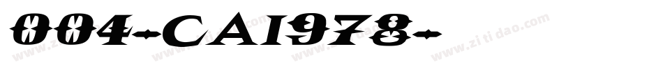 004-CAI978字体转换