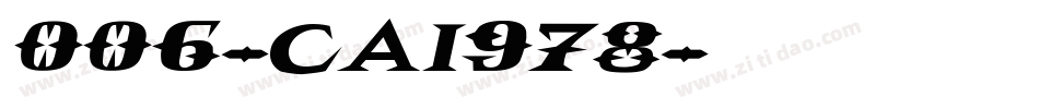 006-CAI978字体转换
