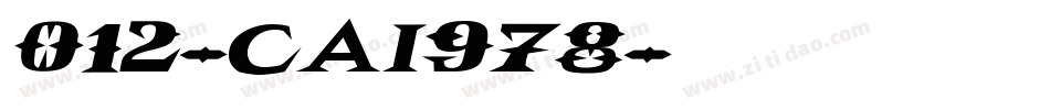012-CAI978字体转换
