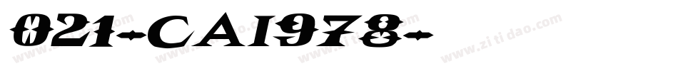 021-CAI978字体转换