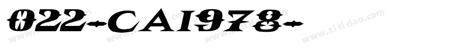 022-CAI978字体转换