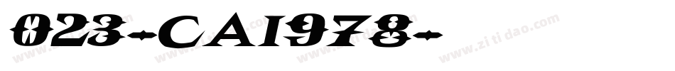 023-CAI978字体转换