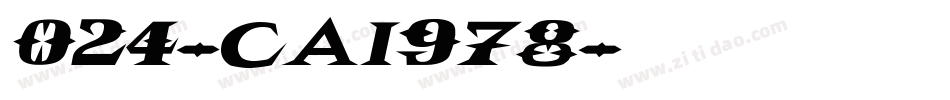 024-CAI978字体转换