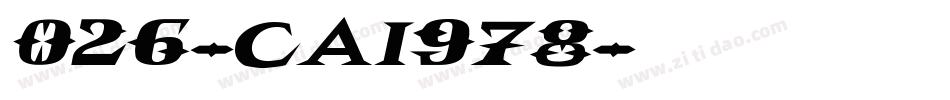 026-CAI978字体转换