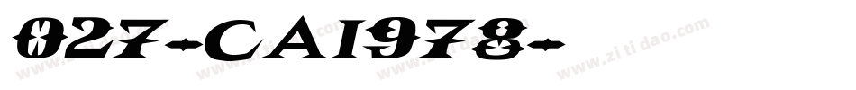 027-CAI978字体转换