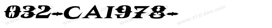 032-CAI978字体转换