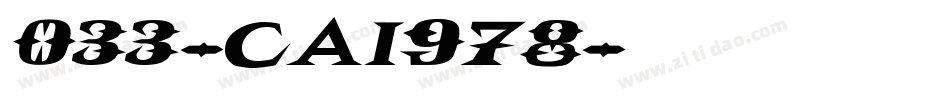 033-CAI978字体转换