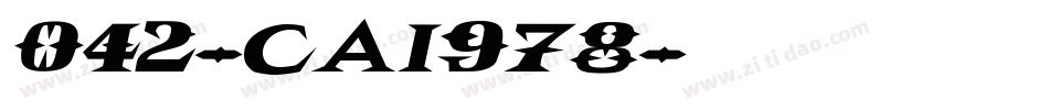 042-CAI978字体转换