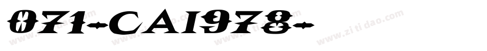 071-CAI978字体转换