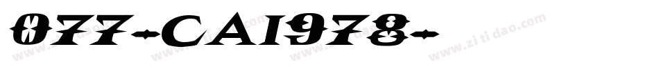 077-CAI978字体转换