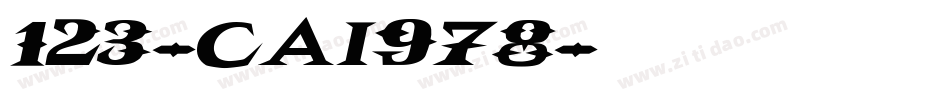 123-CAI978字体转换