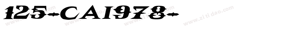 125-CAI978字体转换