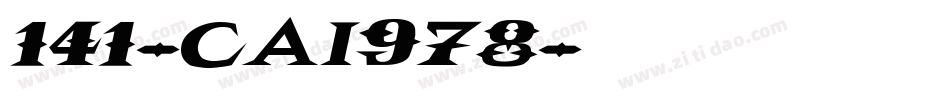 141-CAI978字体转换