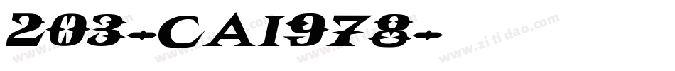 203-CAI978字体转换