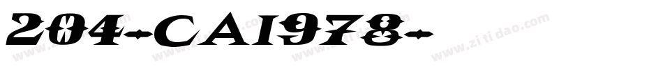 204-CAI978字体转换