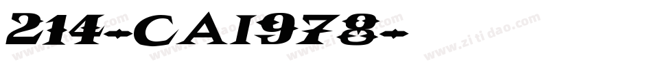 214-CAI978字体转换