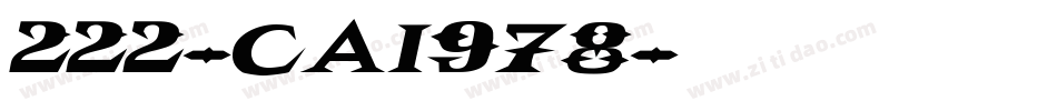 222-CAI978字体转换