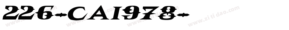 226-CAI978字体转换