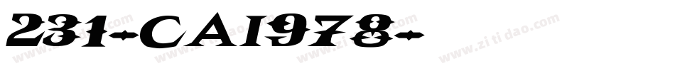 231-CAI978字体转换