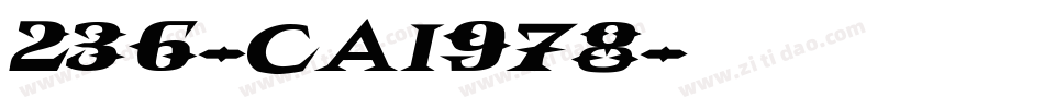 236-CAI978字体转换