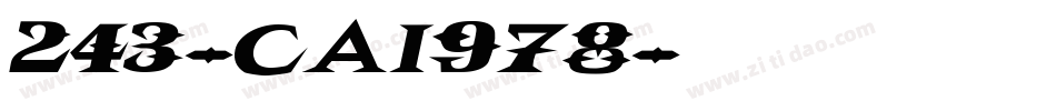 243-CAI978字体转换