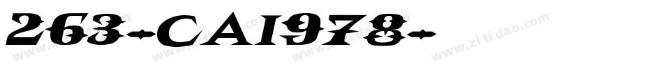 263-CAI978字体转换