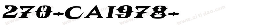 270-CAI978字体转换