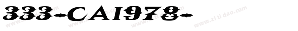 333-CAI978字体转换