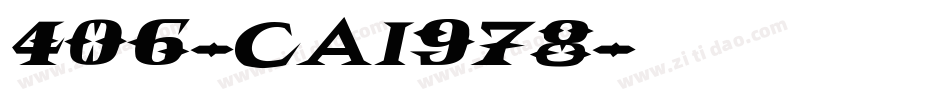 406-CAI978字体转换