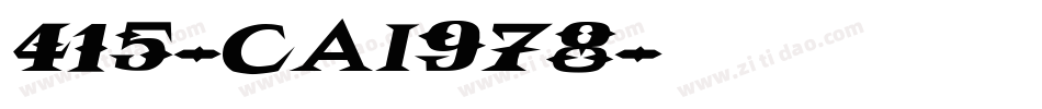 415-CAI978字体转换