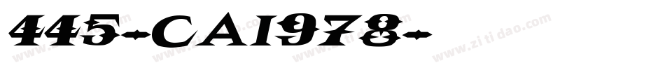 445-CAI978字体转换