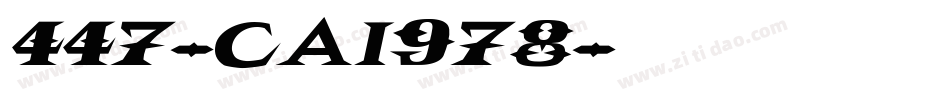 447-CAI978字体转换