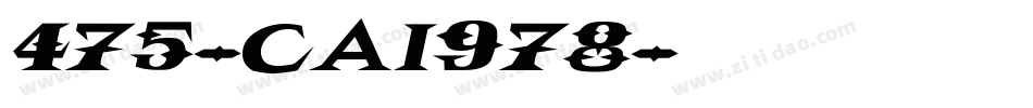 475-CAI978字体转换