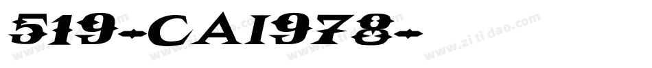519-CAI978字体转换