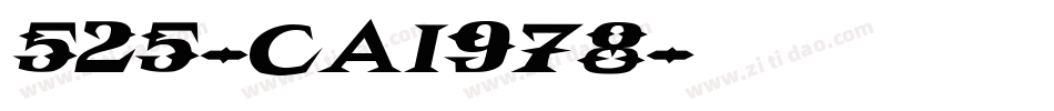 525-CAI978字体转换