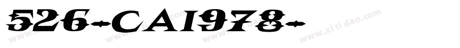 526-CAI978字体转换
