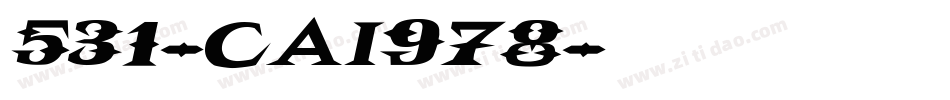 531-CAI978字体转换