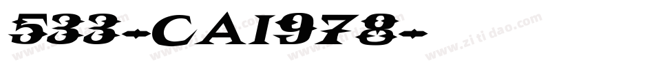 533-CAI978字体转换