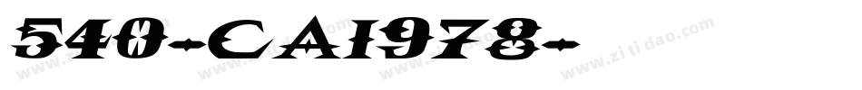 540-cai978字体转换