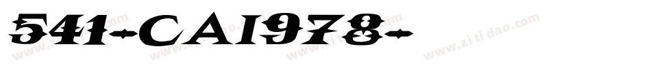 541-CAI978字体转换