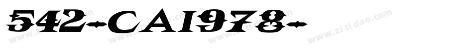 542-CAI978字体转换