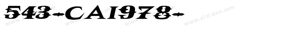 543-CAI978字体转换